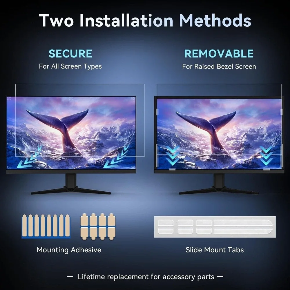 2 Pack‎ 23 Inch Computer Privacy Screen Filter for 16:9 Widescreen Monitor